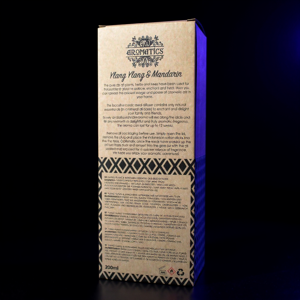 200ml Ylang Ylang & Mandarin Essential Oil Reed Diffuser
