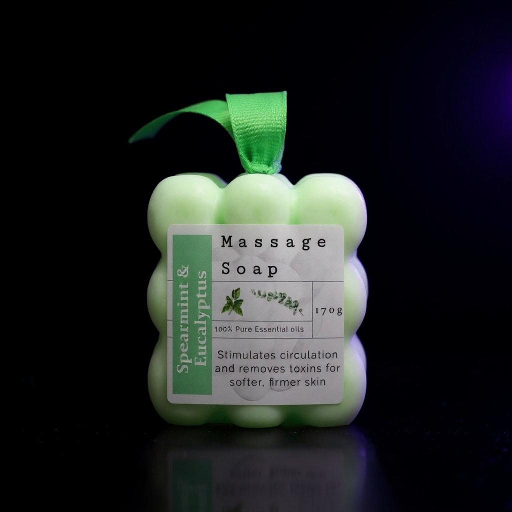 Boxed Single Massage Soaps - Spearmint & Eucalyptus