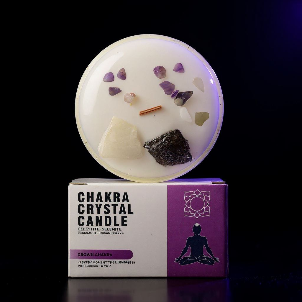 Chakra Crystal Candles - Crown Chakra