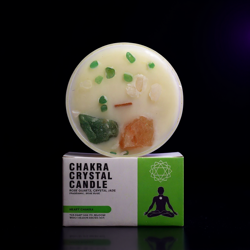Chakra Crystal Candles - Heart Chakra