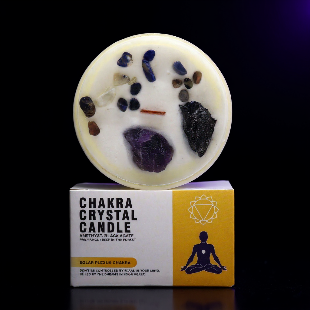 Chakra Crystal Candles - Solar Plexus Chakra