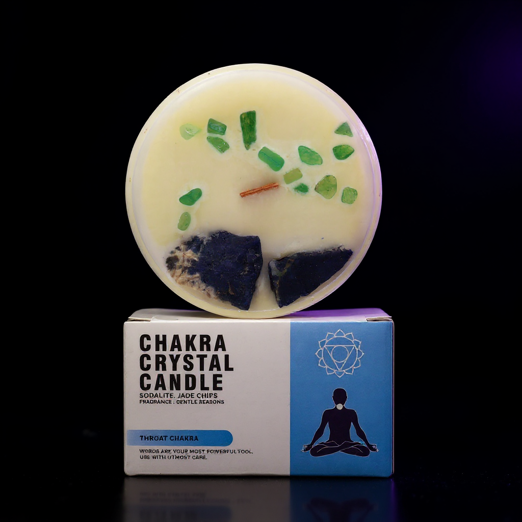 Chakra Crystal Candles - Throat Chakra