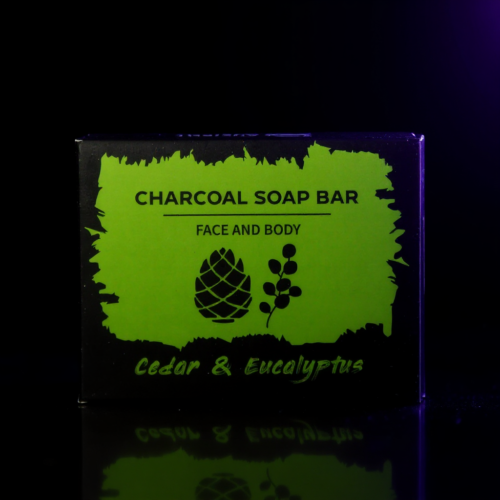 Charcoal Soap 85g - Eucalyptus & Cedarwood