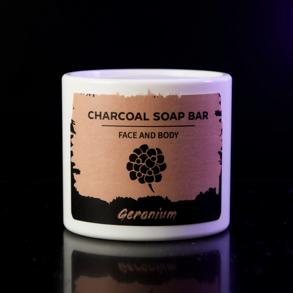Charcoal Soap 85g - Geranium