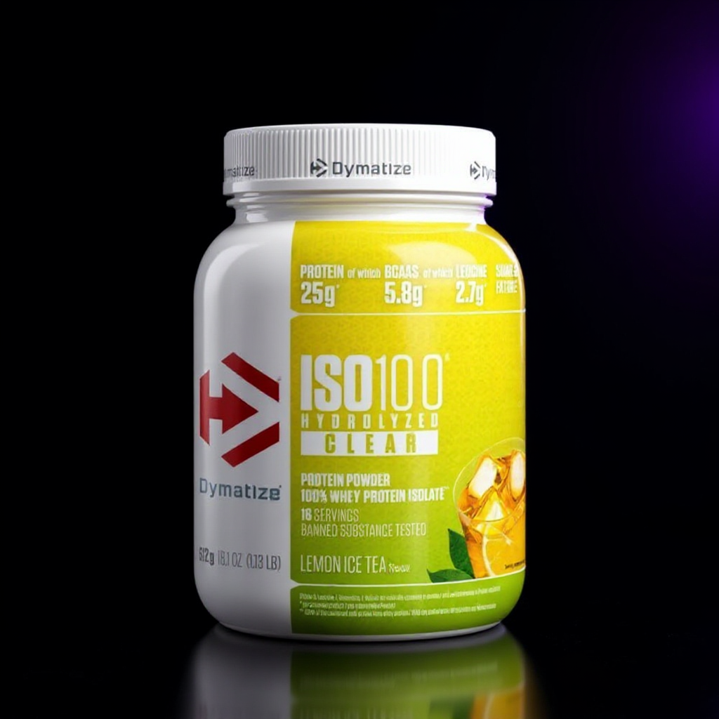 Dymatize ISO 100 Hydrolyzed clear whey protein 512g Sidrunijäätee
