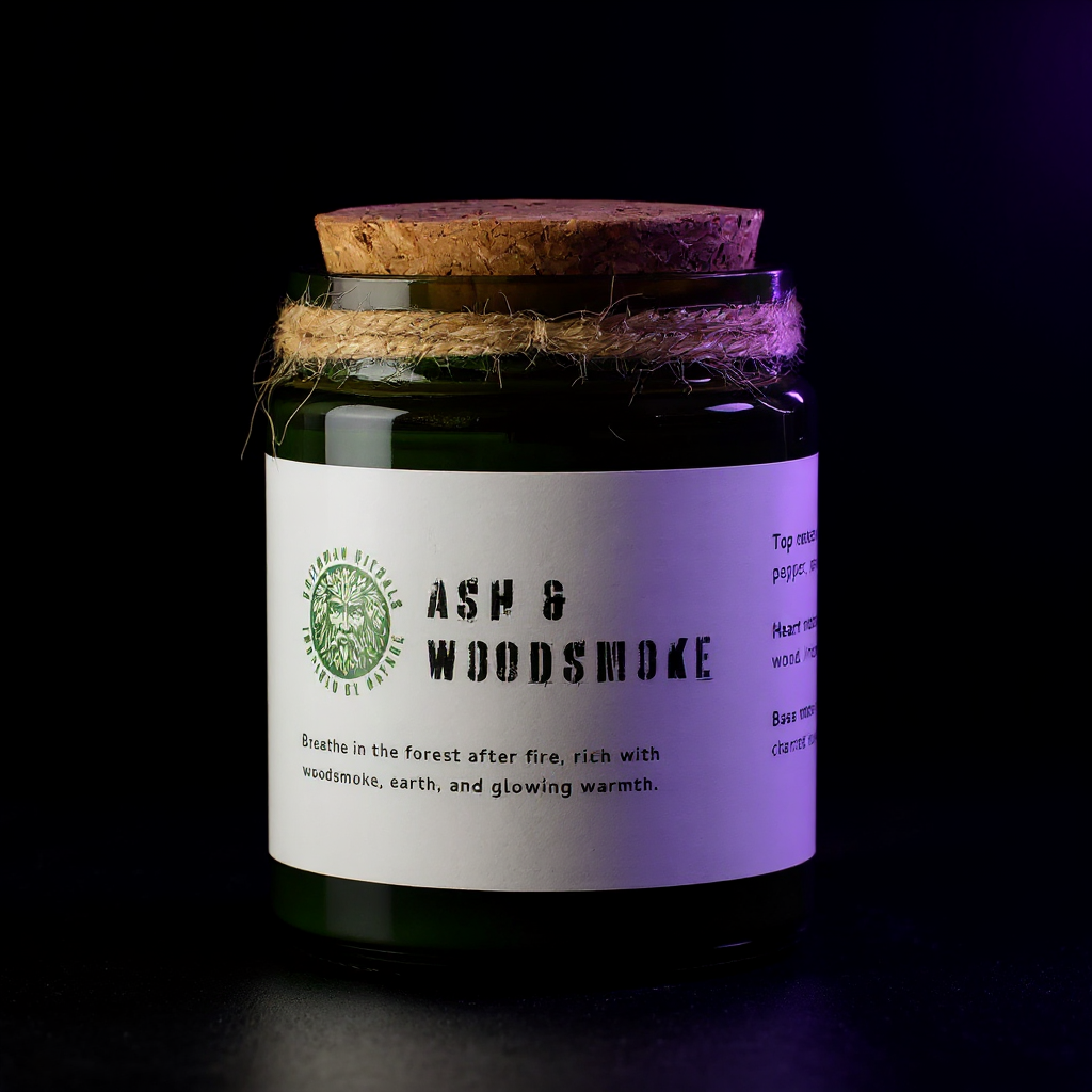Greenman Woodwick Soy Candle - Ash & Woodsmoke