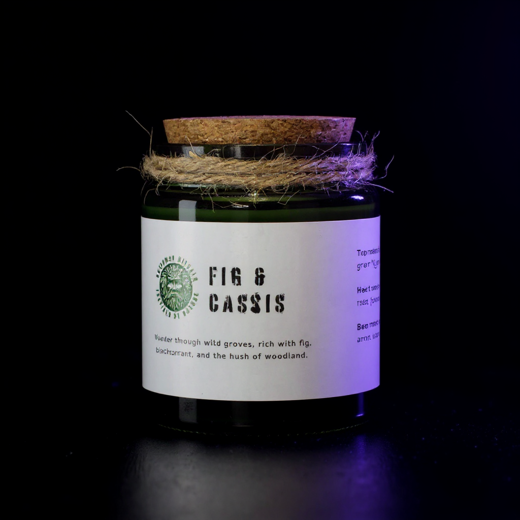 Greenman Woodwick Soy Candle - Crushed Fig & Cassis