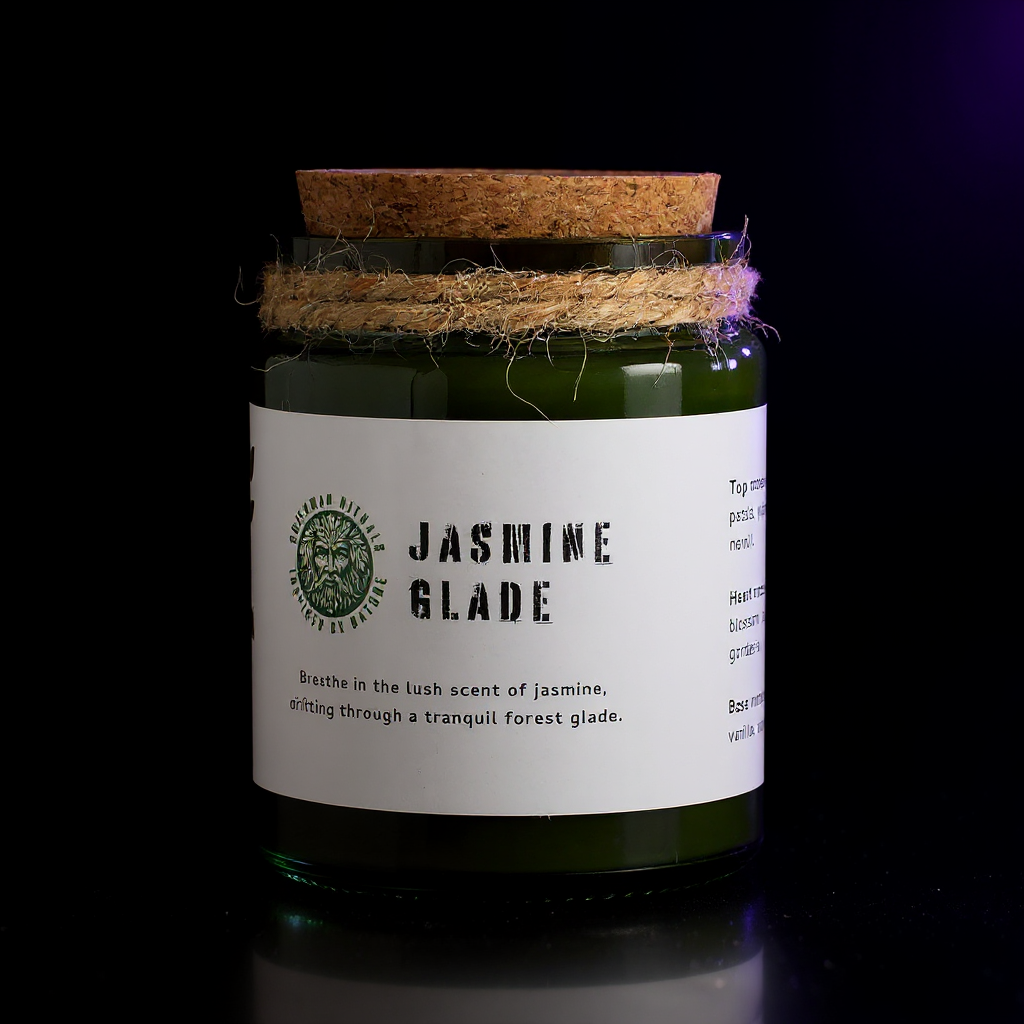 Greenman Woodwick Soy Candle - Jasmine Glade