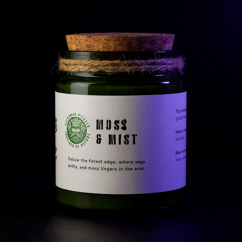 Greenman Woodwick Soy Candle - Moss & Mist