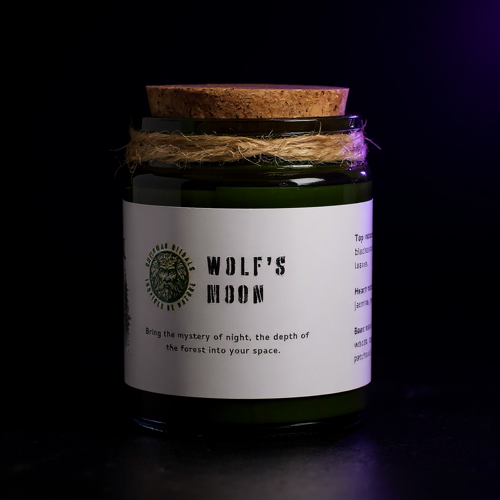 Greenman Woodwick Soy Candle - Wolf's Moon