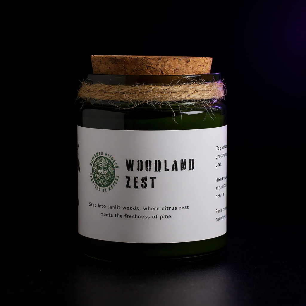 Greenman Woodwick Soy Candle - Woodland Zest