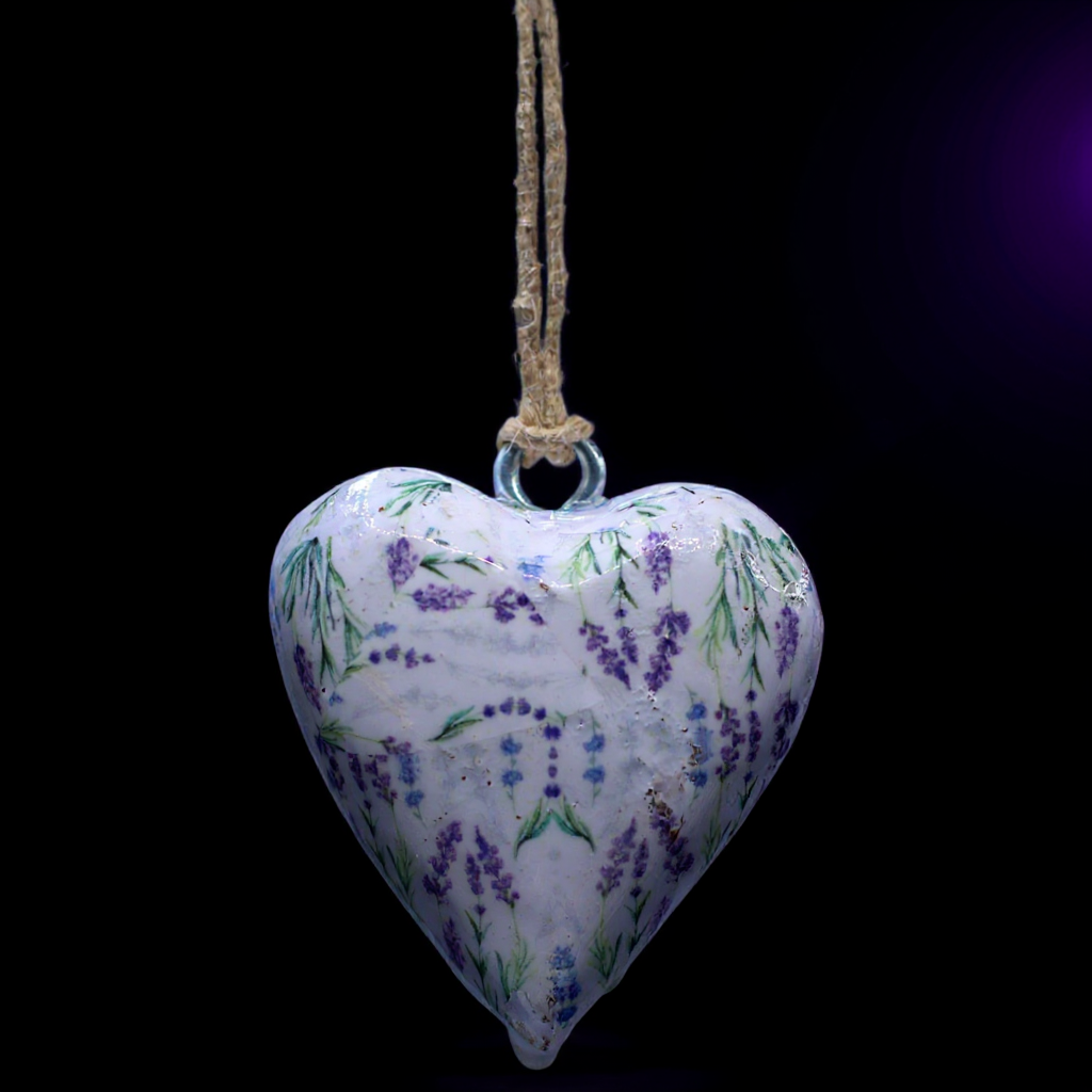 Large Decor Wood Hearts - Lavender