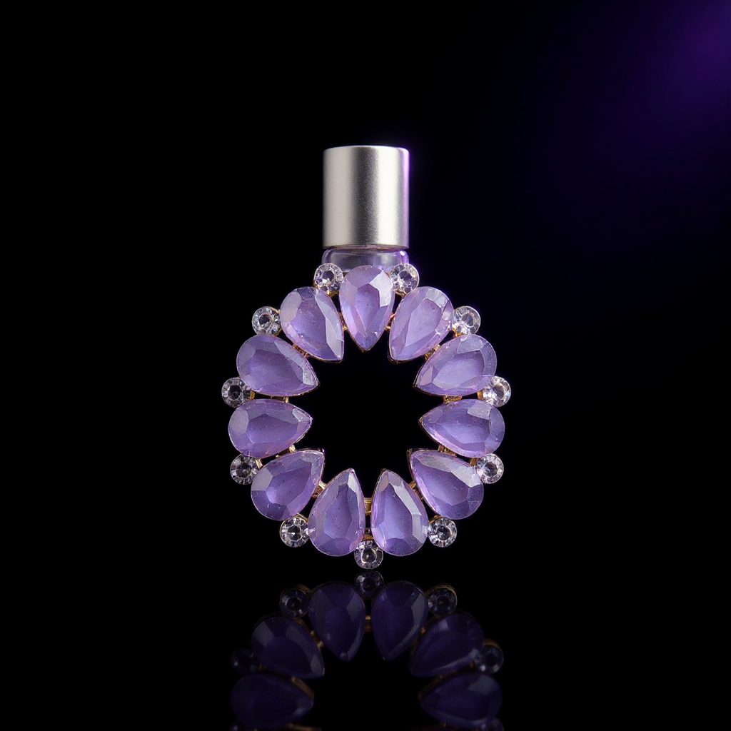 Lavender - Vintage Glass - Loop - Earrings