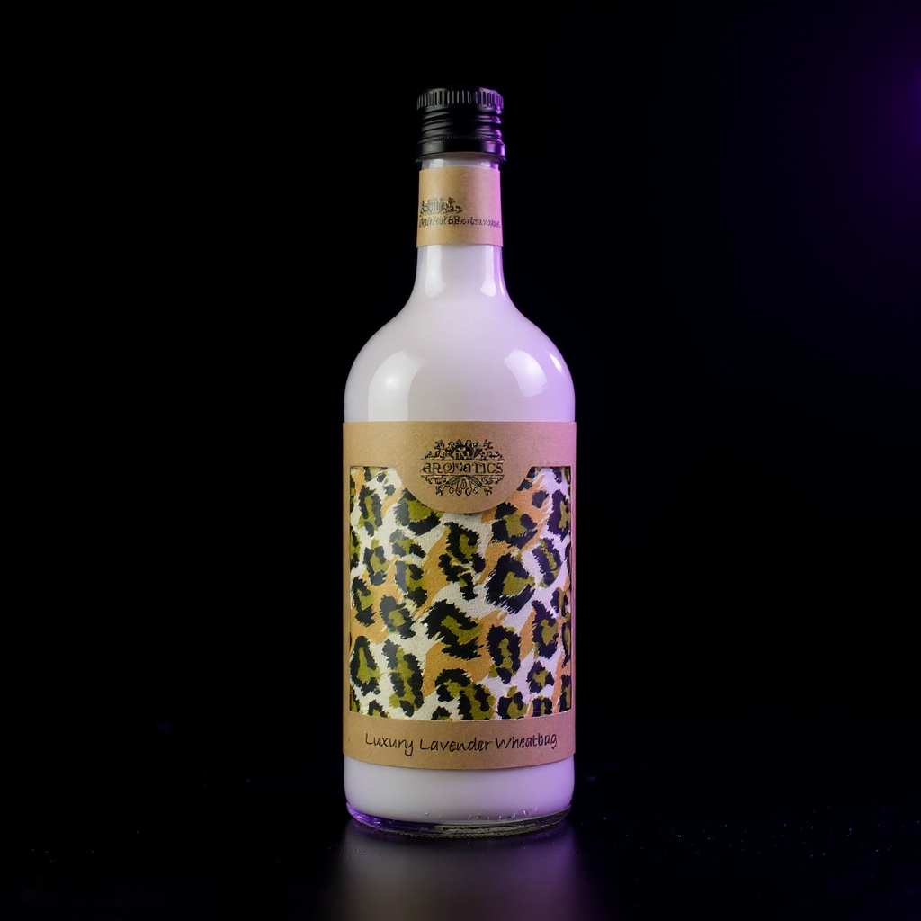Luxury Lavender Wheat Bag in Gift Box - Night Leopard