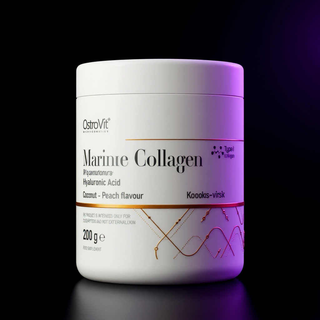 Marine Collagen + Hyaluronic Acid 200 g coconut and peach Kookos-virsik