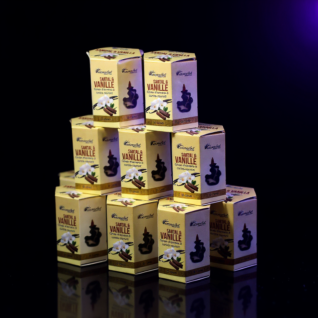 Masala Backflow Incense pack of 10 - Sandalwood & Vanilla