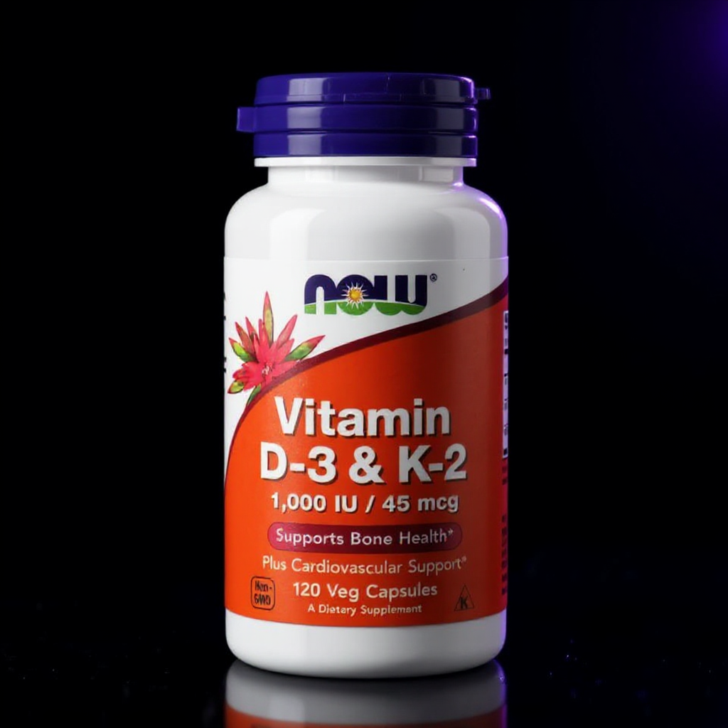 NOW Vitamin D-3 & K-2 120caps