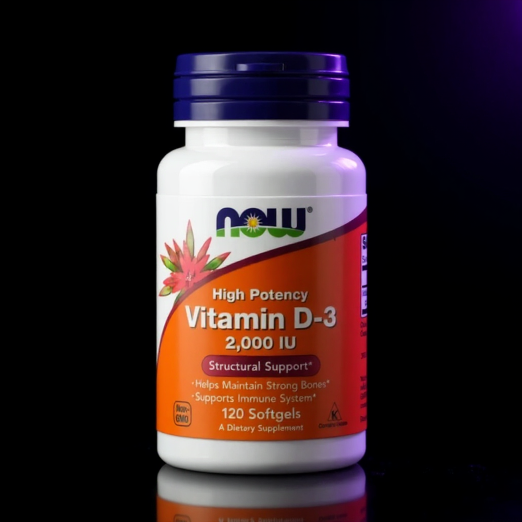 NOW Vitamin D3 2000IU High Potency 120 softgels