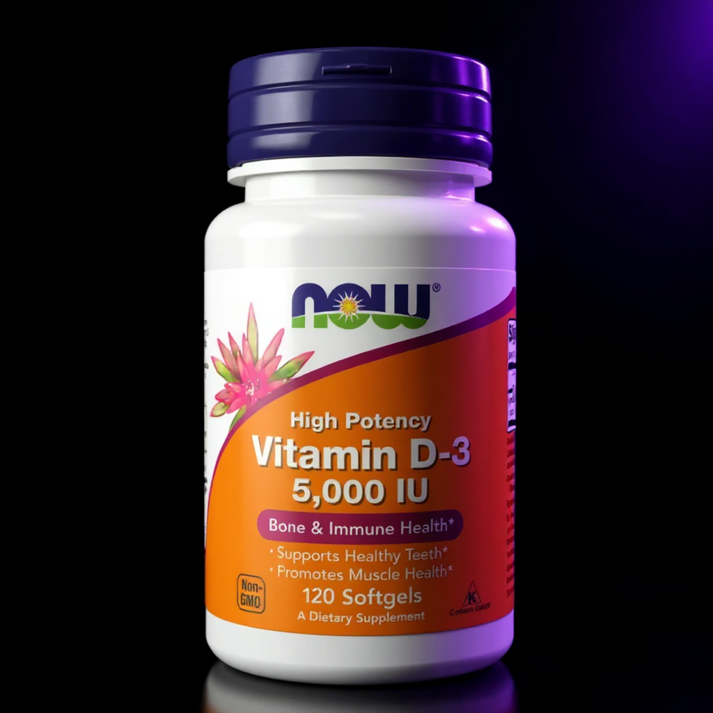 NOW Vitamin D3 5000 IU 120 softgels