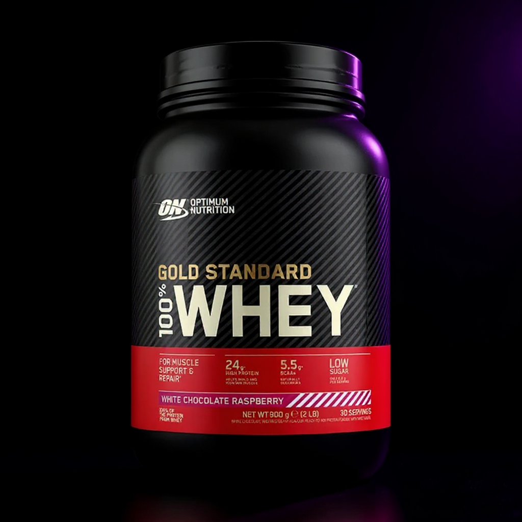 Optimum-nutrition Gold Standard 100% Whey 900g Valge šokolaadi ja vaarikaga