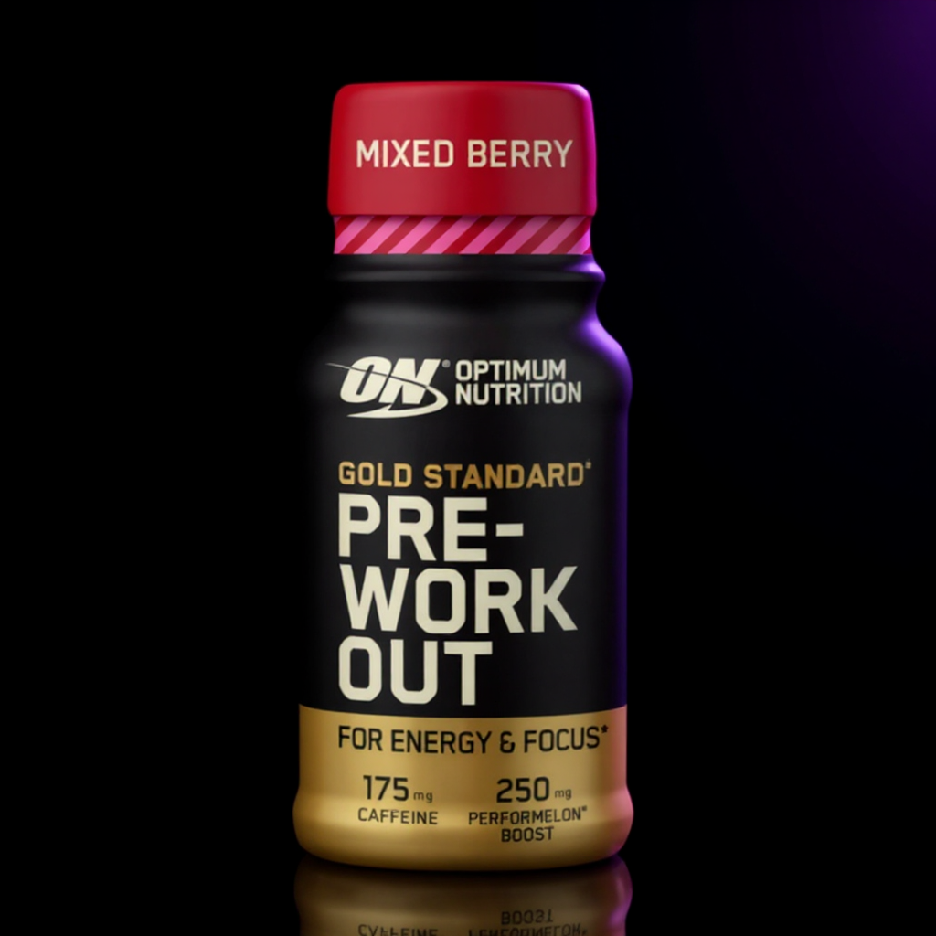 Optimum-nutrition Gold Standard Pre-workout shots 60ml Segatud marjad