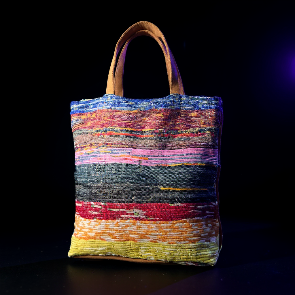 Recycled Big Rug Bag - Shades of Lavender