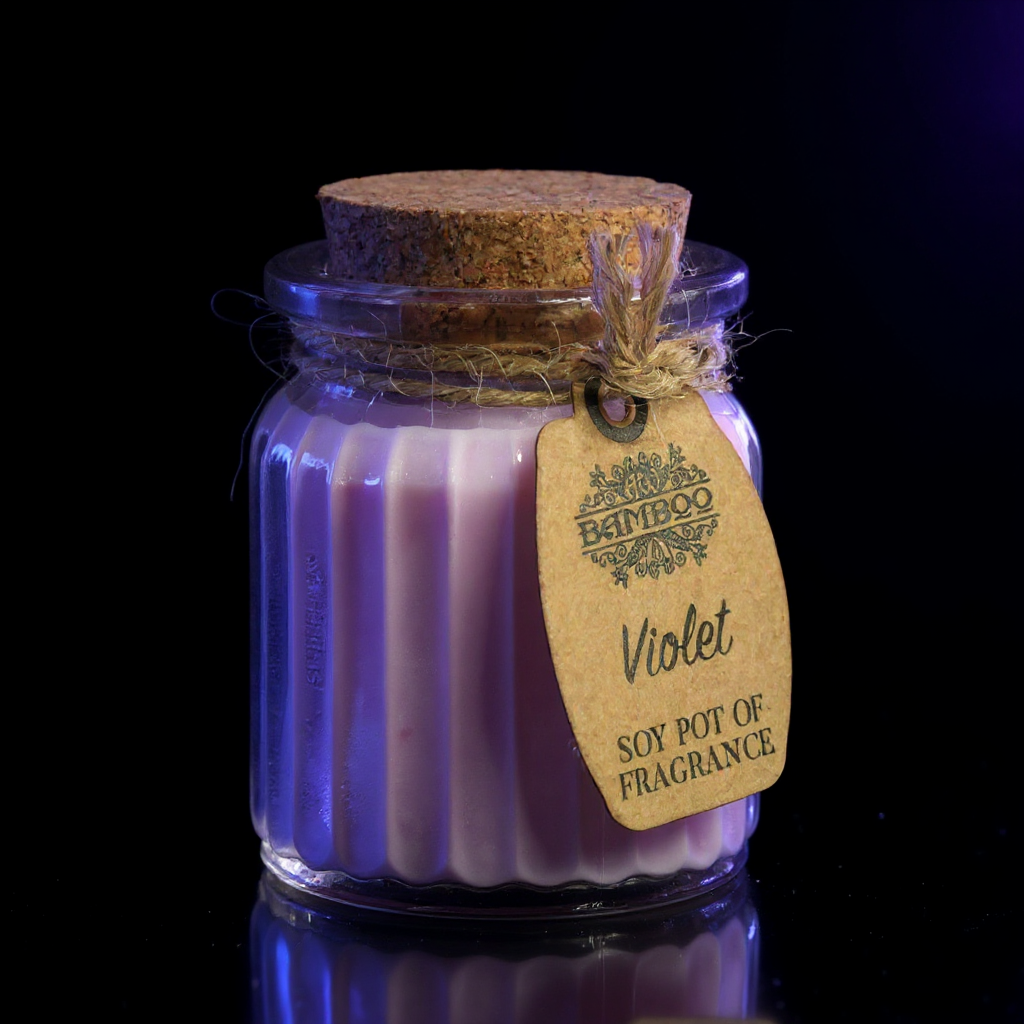 Violet Soy Pot of Fragrance Candles